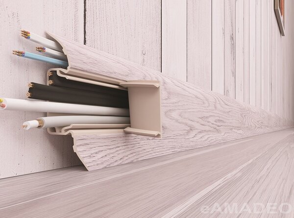 Obvodová soklová lišta plastová (pro PVC a vinyl) - 250cm 721 dub antique