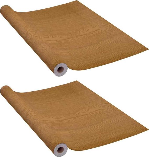 VidaXL Samolepící tapety na dveře 2 ks 210 x 90 cm PVC [146111] Barva: Tmavý dub