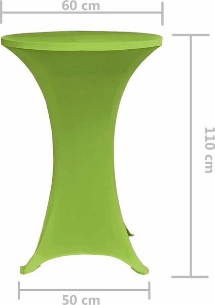 VidaXL Potahy na koktejlový stůl Ø 60 cm, strečové, 2 ks [131431] Barva: Bílá