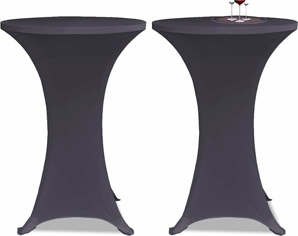 VidaXL Potahy na koktejlový stůl Ø 60 cm, strečové, 2 ks [131431] Barva: Bílá