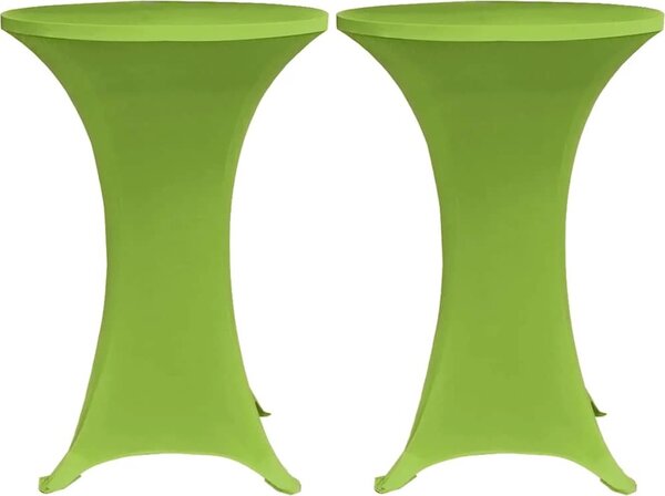 VidaXL Potahy na koktejlový stůl Ø 60 cm, strečové, 2 ks [131431] Barva: Bílá