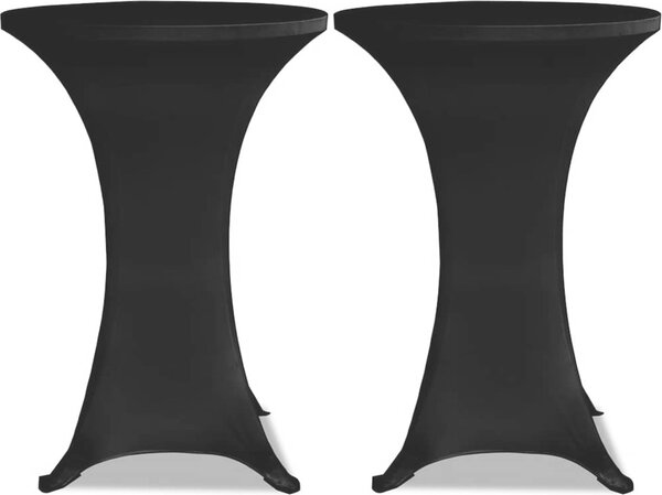VidaXL Potahy na koktejlový stůl Ø 60 cm, strečové, 2 ks [131431] Barva: Bílá