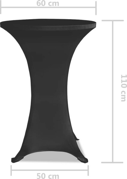 VidaXL Potahy na koktejlový stůl Ø 60 cm, strečové, 2 ks [131431] Barva: Bílá