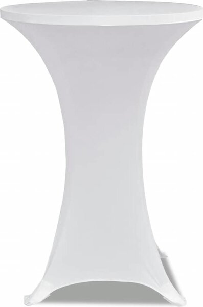 VidaXL Potahy na koktejlový stůl Ø 60 cm, strečové, 2 ks [131431] Barva: Bílá