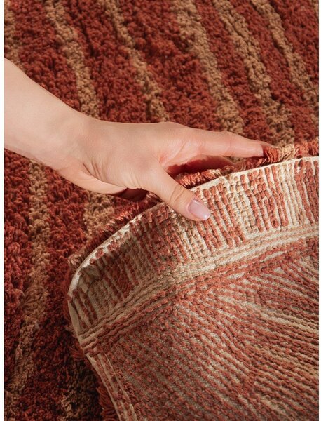Pratelný/ručně tkaný bavlněný dětský koberec v terakotové barvě 75x120 cm Snuggle Elodie – Hanse Home