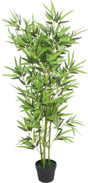 VidaXL Umělá rostlina bambus s květináčem 120 cm zelený [244456]