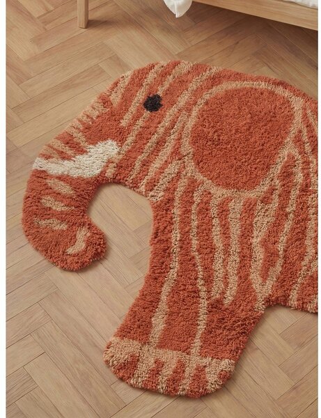 Pratelný/ručně tkaný bavlněný dětský koberec v terakotové barvě 75x120 cm Snuggle Elodie – Hanse Home