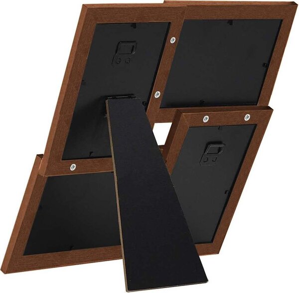 VidaXL Kolážový fotorámeček na 4 obrázky (10 x 15 cm) MDF [332774] Barva: Černá