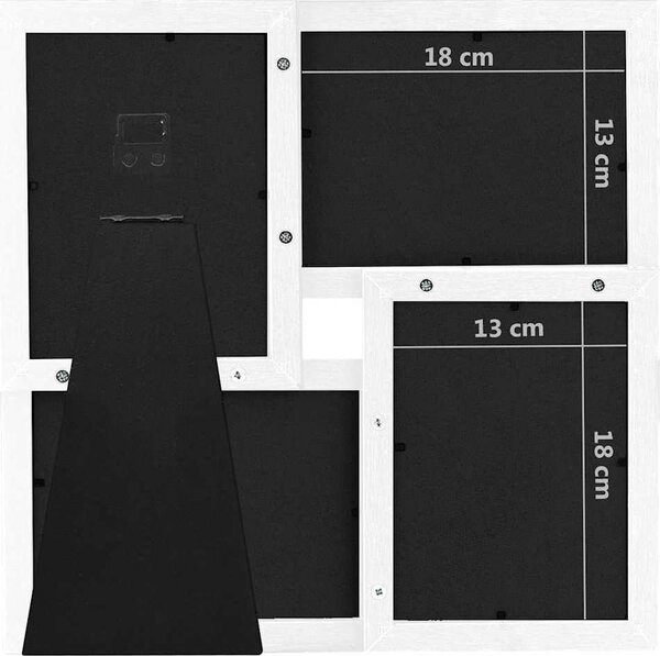 VidaXL Kolážový fotorámeček na 4 obrázky (13 x 18 cm) MDF [332773] Barva: tmavě hnědá