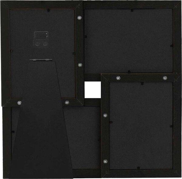 VidaXL Kolážový fotorámeček na 4 obrázky (10 x 15 cm) MDF [332774] Barva: Černá