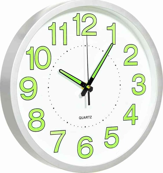 VidaXL Svítící nástěnné hodiny 30 cm [325167] Barva: Černá