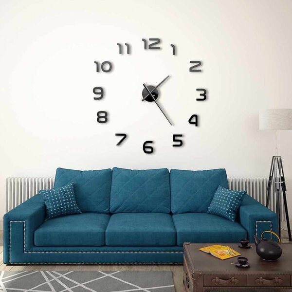 VidaXL 3D Nástěnné hodiny s moderním designem 100 cm XXL [50640] Barva: zlatá