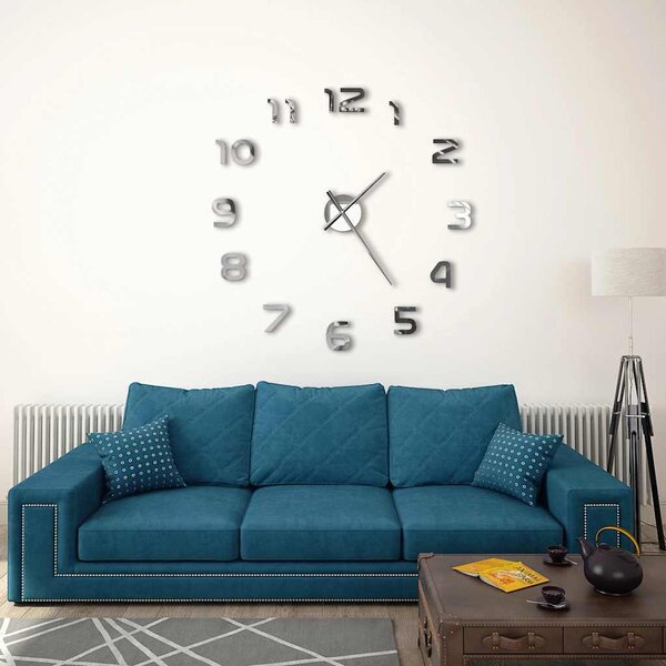 VidaXL 3D Nástěnné hodiny s moderním designem 100 cm XXL [50640] Barva: zlatá