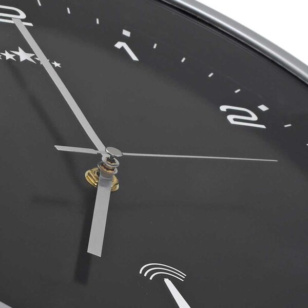 VidaXL Rádiem řízené nástěnné hodiny se strojkem Quartz 31 cm [50616] Barva: Bílá a černá