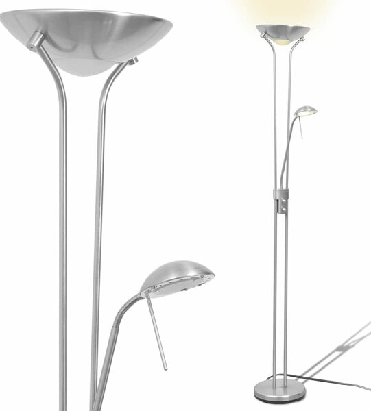 VidaXL Stmívatelná stojací lampa LED 23 W [242730] Barva: Stříbrná