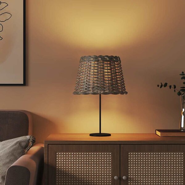 VidaXL Stínidlo lampy Ø 30 x 20 cm proutěné [364383] Barva: Hnědá