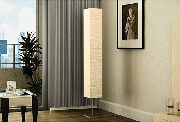 VidaXL Stojací lampa s ocelovým stojánkem béžová 170 cm [60262]