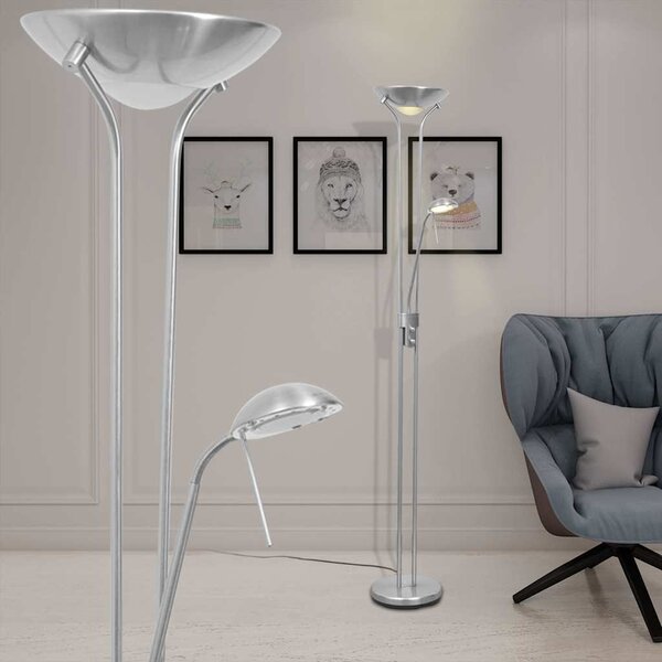 VidaXL Stmívatelná stojací lampa LED 23 W [242730] Barva: Stříbrná