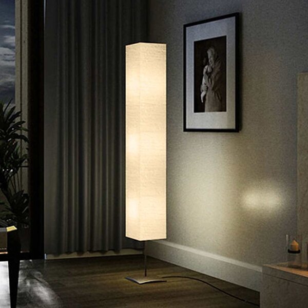 VidaXL Stojací lampa s ocelovým stojánkem béžová 170 cm [60262]