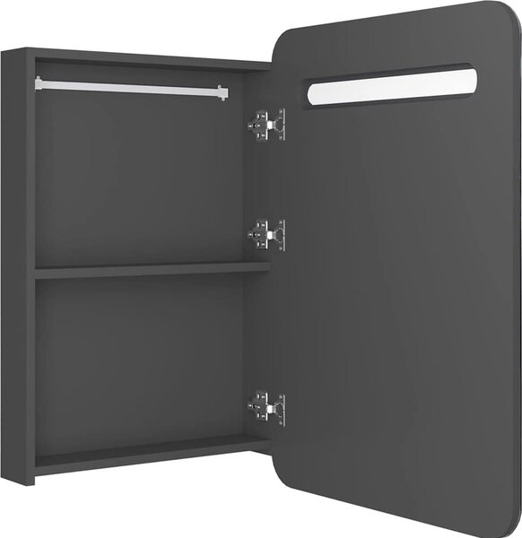 VidaXL LED koupelnová skříňka se zrcadlem 60 x 11 x 80 cm [326509] Barva: Černá