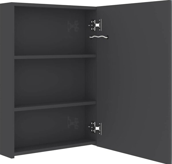 VidaXL LED koupelnová skříňka se zrcadlem 50 x 13 x 70 cm [326498] Barva: Zářivě šedá