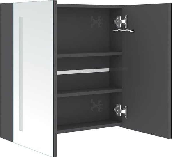 VidaXL LED koupelnová skříňka se zrcadlem 62 x 14 x 60 cm [326521] Barva: bílá a stříbrná