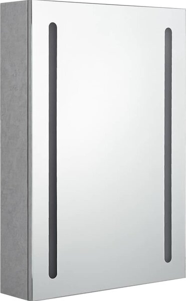VidaXL LED koupelnová skříňka se zrcadlem 50 x 13 x 70 cm [326498] Barva: Zářivě šedá