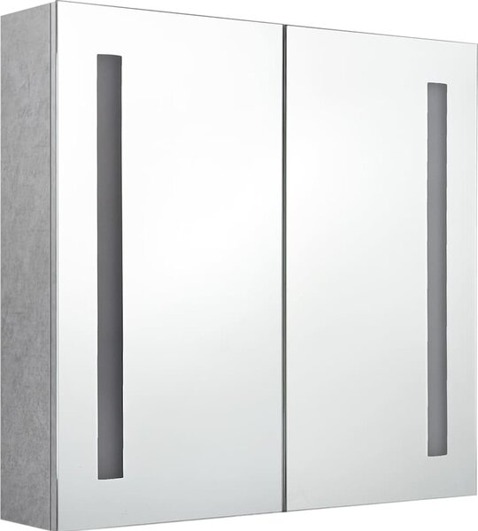 VidaXL LED koupelnová skříňka se zrcadlem 62 x 14 x 60 cm [326521] Barva: bílá a stříbrná