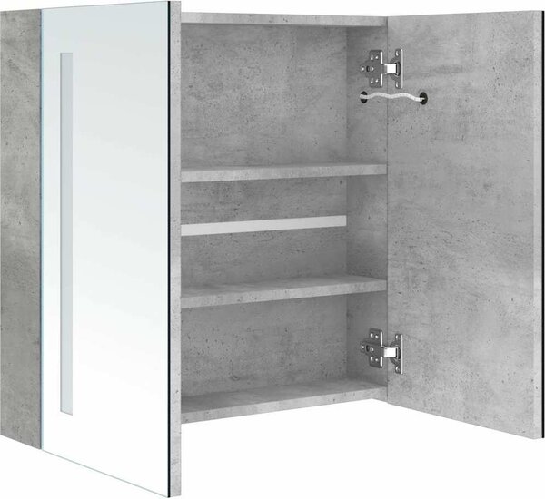 VidaXL LED koupelnová skříňka se zrcadlem 62 x 14 x 60 cm [326521] Barva: bílá a stříbrná