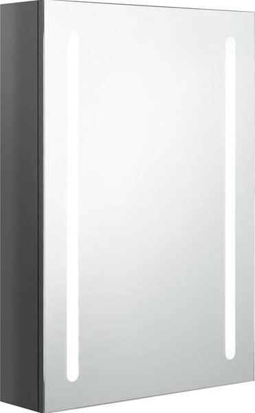 VidaXL LED koupelnová skříňka se zrcadlem 50 x 13 x 70 cm [326498] Barva: Zářivě šedá