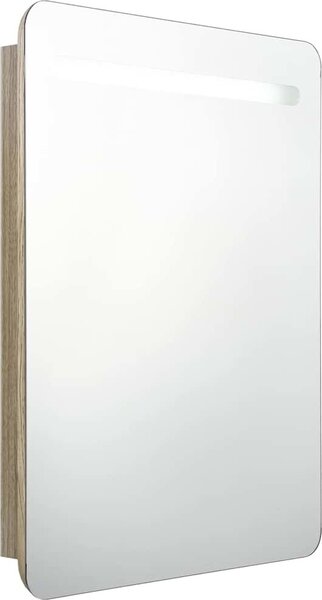 VidaXL LED koupelnová skříňka se zrcadlem 60 x 11 x 80 cm [326509] Barva: Černá