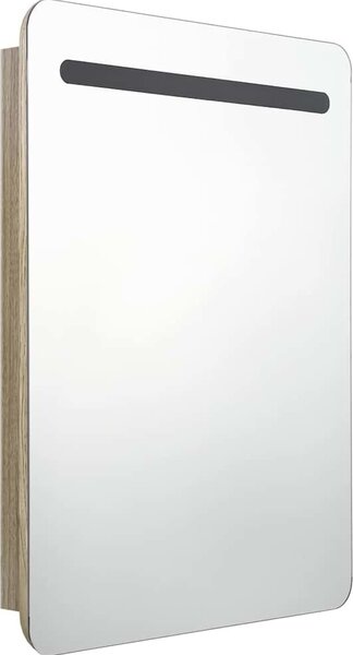 VidaXL LED koupelnová skříňka se zrcadlem 60 x 11 x 80 cm [326509] Barva: Černá