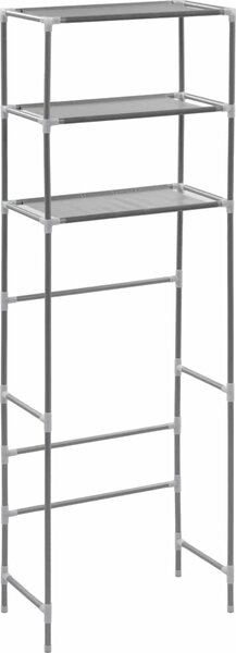 VidaXL 3patrový úložný regál nad WC 53 x 28 x 169 cm [282464] Barva: Černá