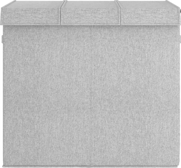 VidaXL Skládací koš na prádlo šedý 64,5x34,5x59 cm umělá lněná tkanina [351041]