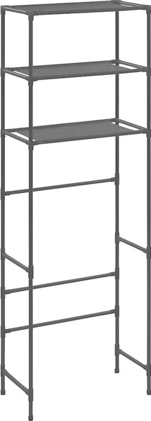 VidaXL 3patrový úložný regál nad WC 53 x 28 x 169 cm [282464] Barva: Černá