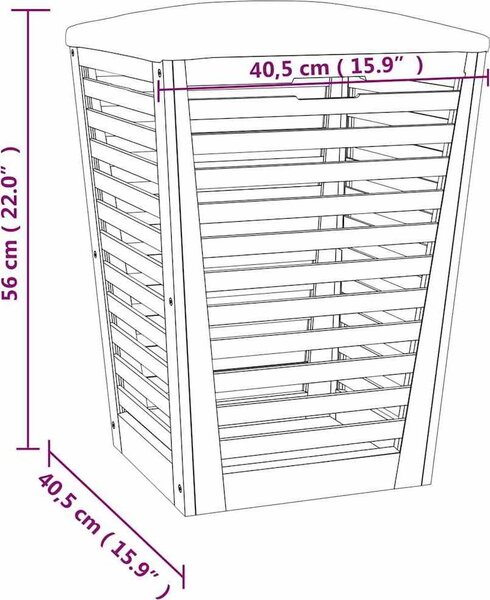 VidaXL Koupelnová stolička 40,5 x 40,5 x 56 cm masivní ořechové dřevo [350352]
