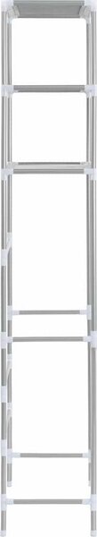 VidaXL 3patrový úložný regál nad WC 53 x 28 x 169 cm [282464] Barva: Černá