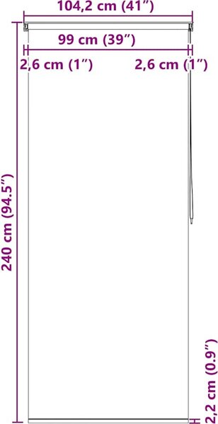 VidaXL Sprchová roleta 100 x 240 cm vzor mořské hvězdice [142860]