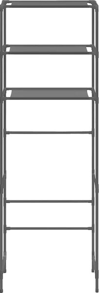 VidaXL 3patrový úložný regál nad WC 53 x 28 x 169 cm [282464] Barva: Černá