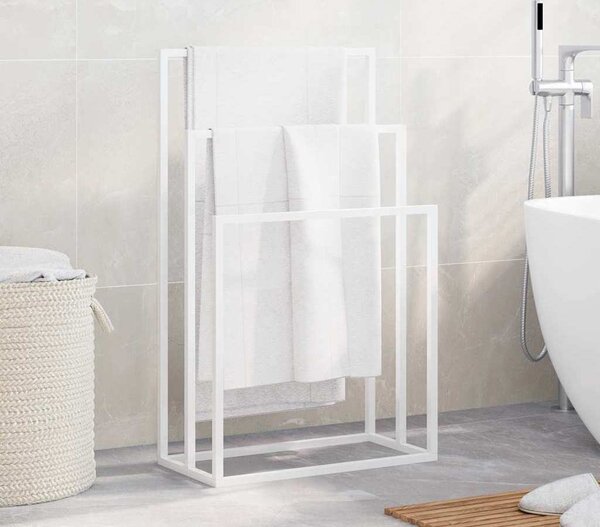 VidaXL Volně stojící stojan na ručníky 48 x 24 x 79 cm železo [343092] Barva: Černá