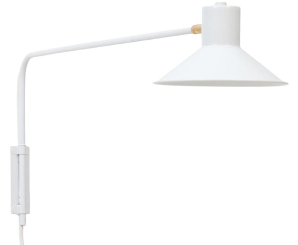 Bílé kovové nástěnné světlo Kave Home Aria 86 cm