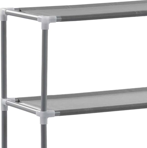 VidaXL 3patrový úložný regál nad pračku 69 x 28 x 169 cm [282465] Barva: Stříbrná