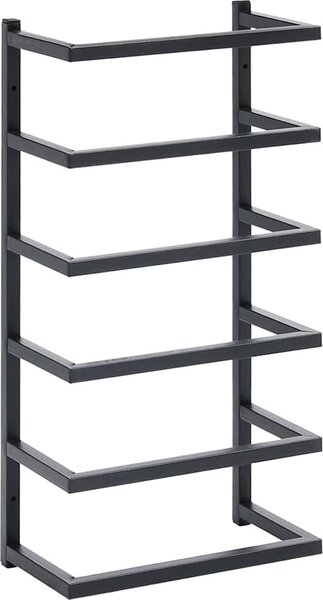 VidaXL Věšák na ručníky 24 x 12 x 48 cm ocel [336123] Barva: Černá