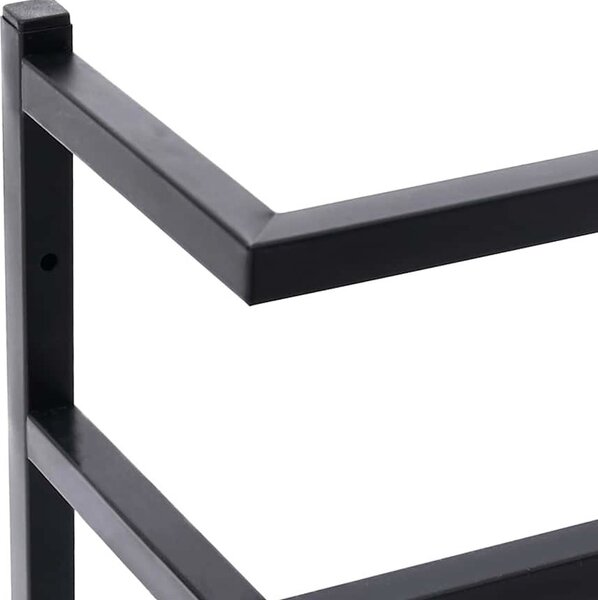 VidaXL Věšák na ručníky 24 x 12 x 48 cm ocel [336123] Barva: Černá