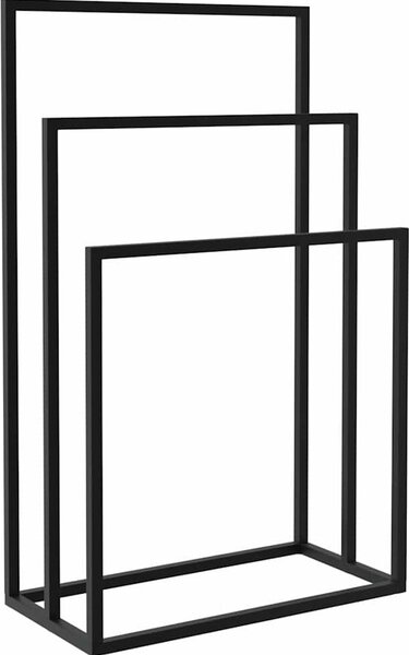 VidaXL Volně stojící stojan na ručníky 48 x 24 x 79 cm železo [343092] Barva: Černá