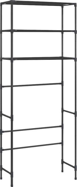 VidaXL 3patrový úložný regál nad pračku 69 x 28 x 169 cm [282465] Barva: Stříbrná