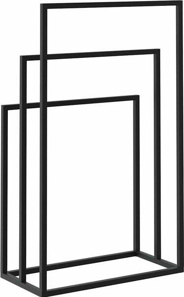 VidaXL Volně stojící stojan na ručníky 48 x 24 x 79 cm železo [343092] Barva: Černá