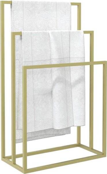 VidaXL Volně stojící stojan na ručníky 48 x 24 x 79 cm železo [343092] Barva: Černá
