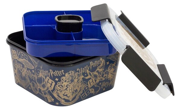 Tmavě modrý plastový dětský svačinový box Harry Potter – STOR