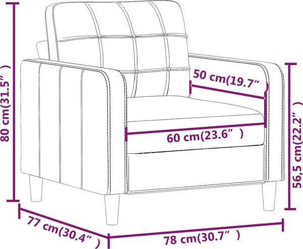 VidaXL Křeslo 60 cm textil [359078] Barva: Tmavě šedá